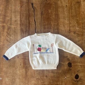 The Beaufort Bonnet Company Cream Knit Sweater with Duck